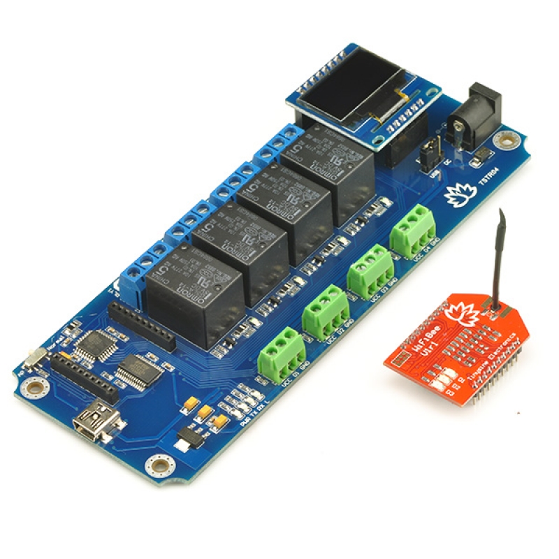 TSTR04 4 Channel Outputs 4 Temperature Sensors WiFi Smartphone Relay